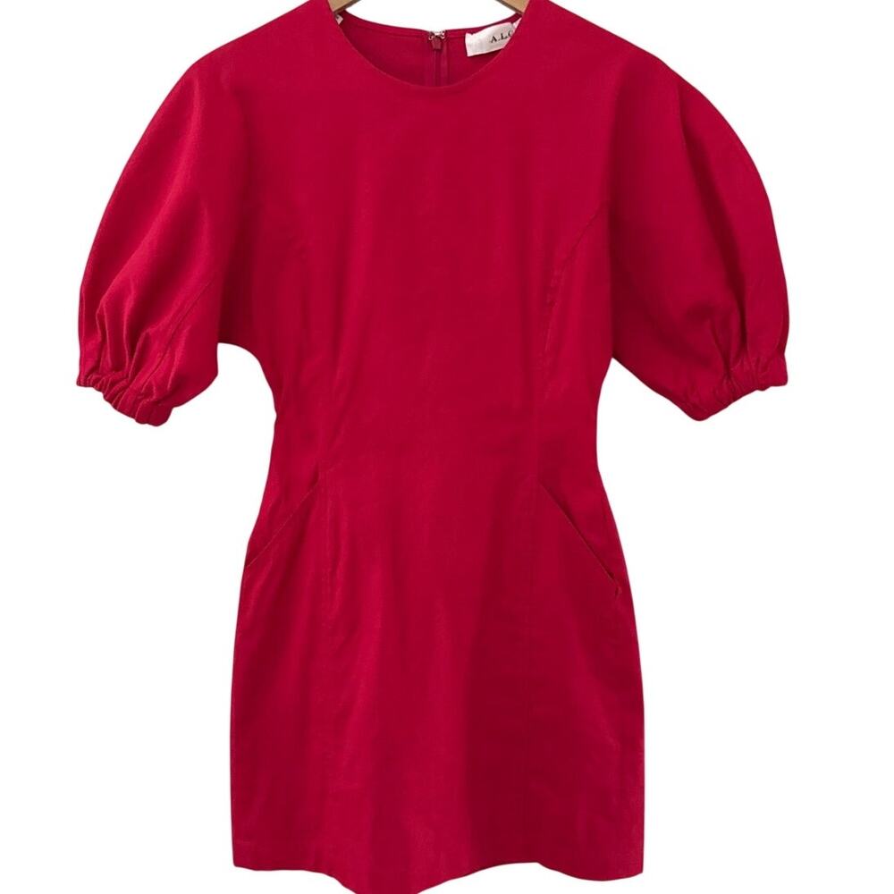 A,L.C Valenti Mini Puff Sleeve Dress in Fluro Size 0 - Picture 6 of 11